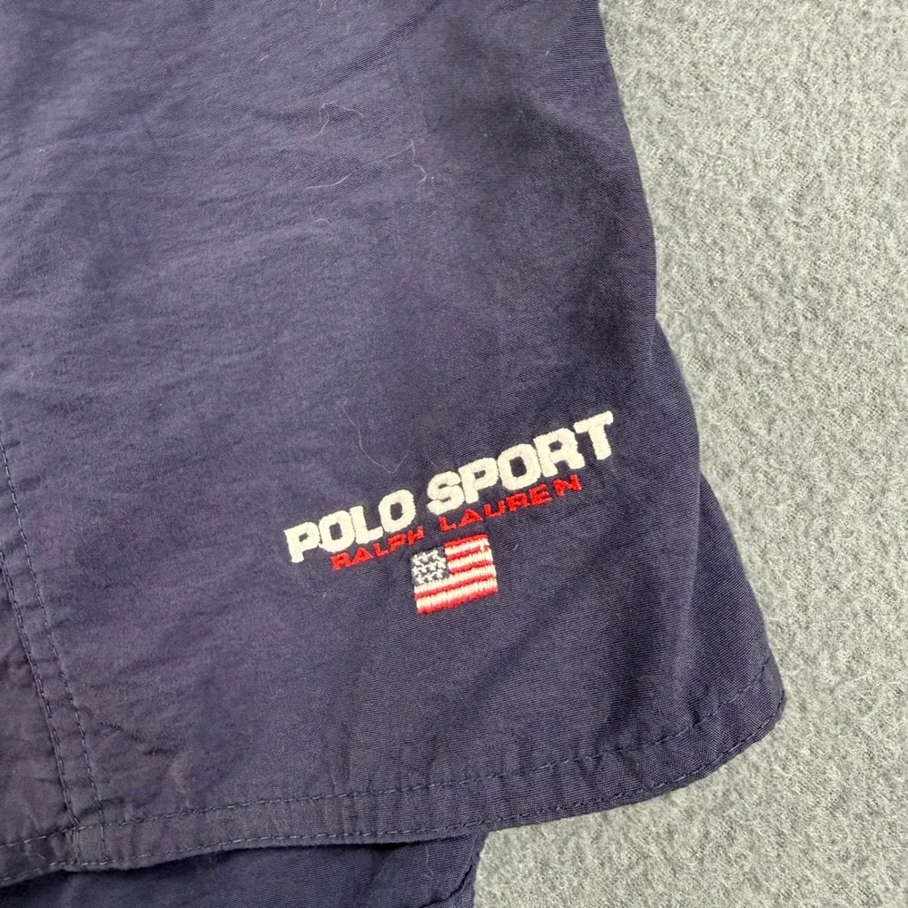 Vintage Polo Sport Swim Trunks Men's XL Blue Ralph Lauren Y2K Nylon Beach 7